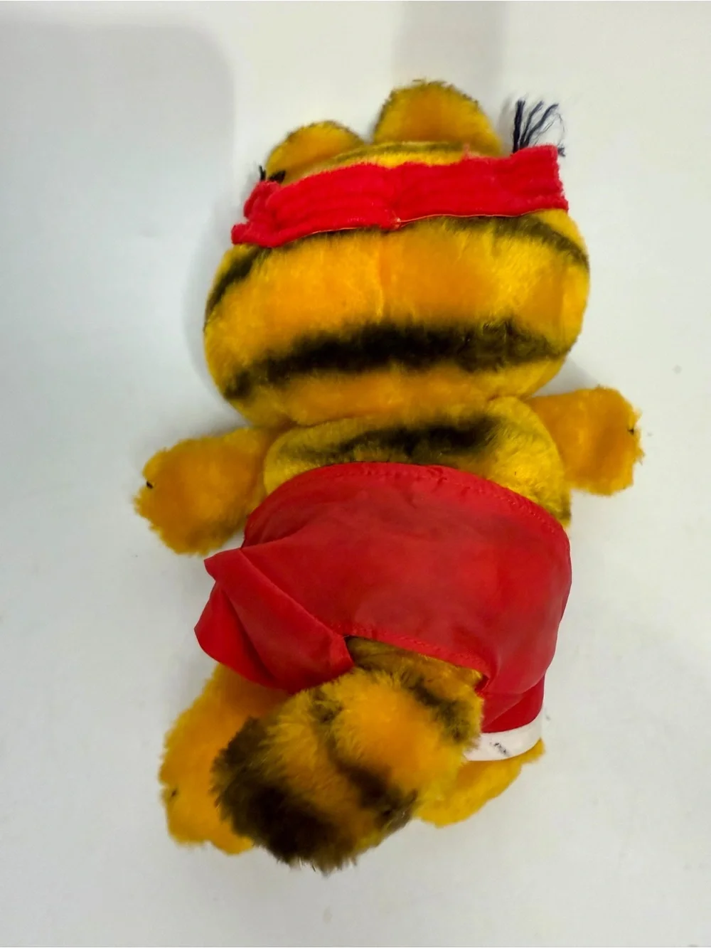 Vintage Dakin Garfield Workout Plush Stuffed Animal Red Headband Shorts 1981 10”